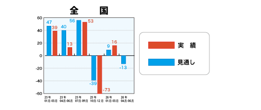 戸建注文住宅受注棟数指数＜全国＞表